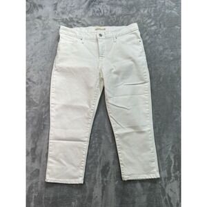Levis 311 Shaping Skinny Capri  Womens Sz 33 White Jeans Mid Rise Stretch Beach